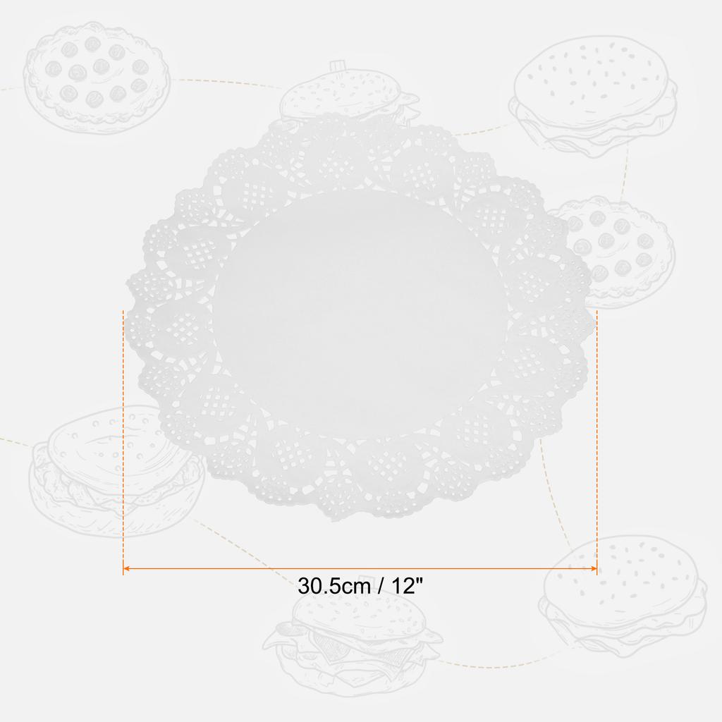 150/300pcs Lace Paper Doilies White Round/Oval/Rectangle Disposable Decorative Paper Placemats Hollow Flower Absorbing Papers