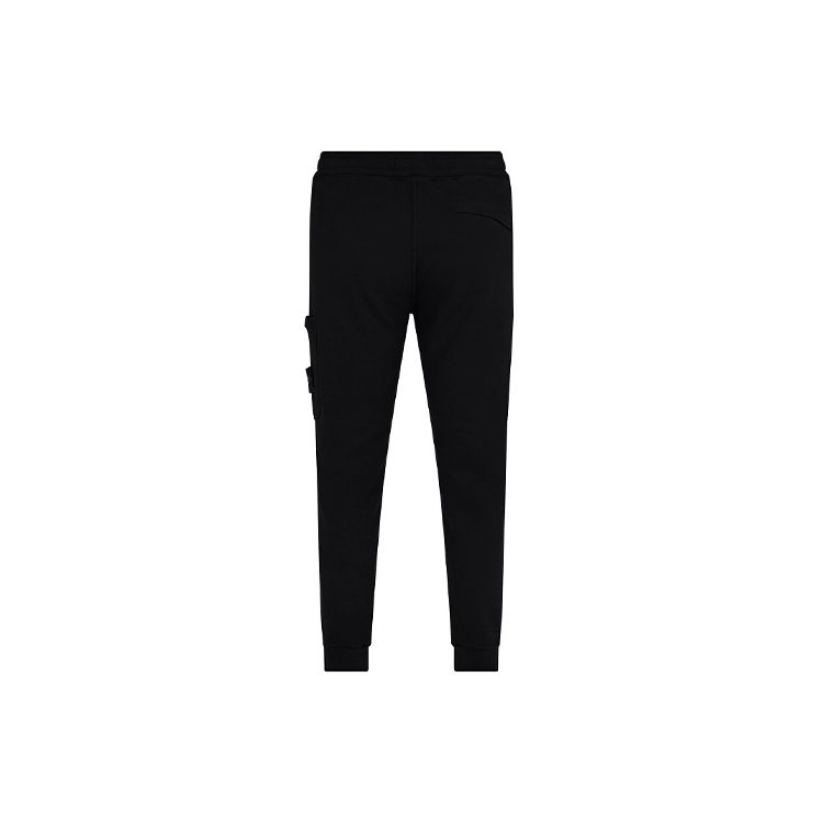 Stone Island Fleece Cargo Pants Black Men Bottoms 731564520-V0029