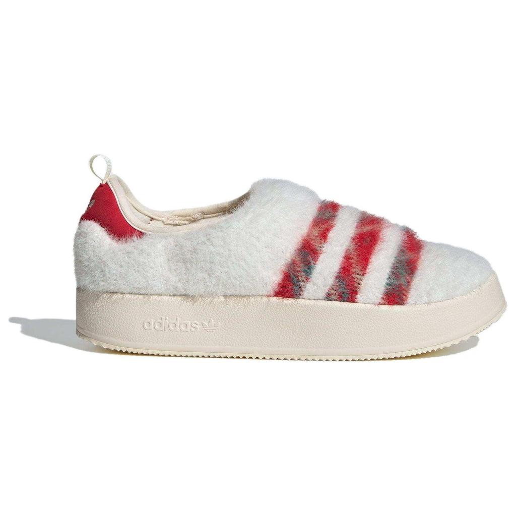 adidas Originals Unisex Puffylette White Red Casual Slides ID6141