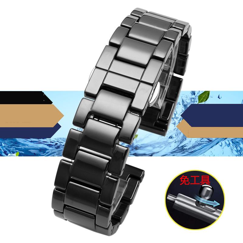 Klassisches Uhrenarmband aus Edelstahl, 20 mm, 22 mm, schwarzes Uhrenarmband für Armani Black Warrior AX7105 AR1970 für Huawei Watch Gt2/3
