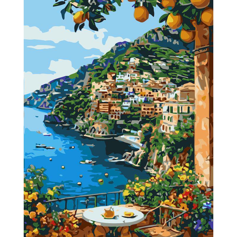 DIY Harbor Painting Kit - 40x50cm Digital Oil Painting Set