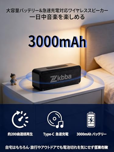 [2026 New Model] Bluetooth Speaker, Wireless Speaker, HiFi Sound Quality, High Volume, Enhanced Bass Effect, Bluetooth 5.3, IPX7 Waterproof, Type-C Ch