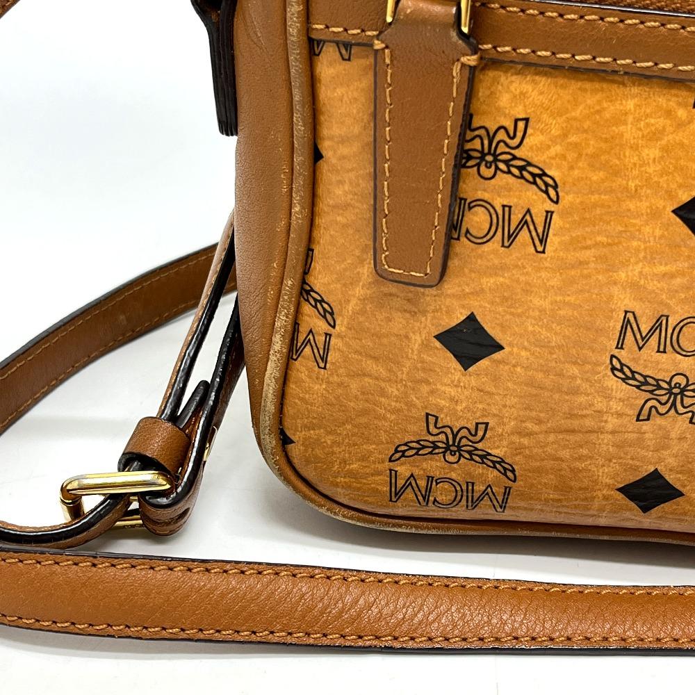 MCM MWR25VI20C0001 Vicetos Crossbody Bag Shoulder Bag Leather Brown/GoldHardware
