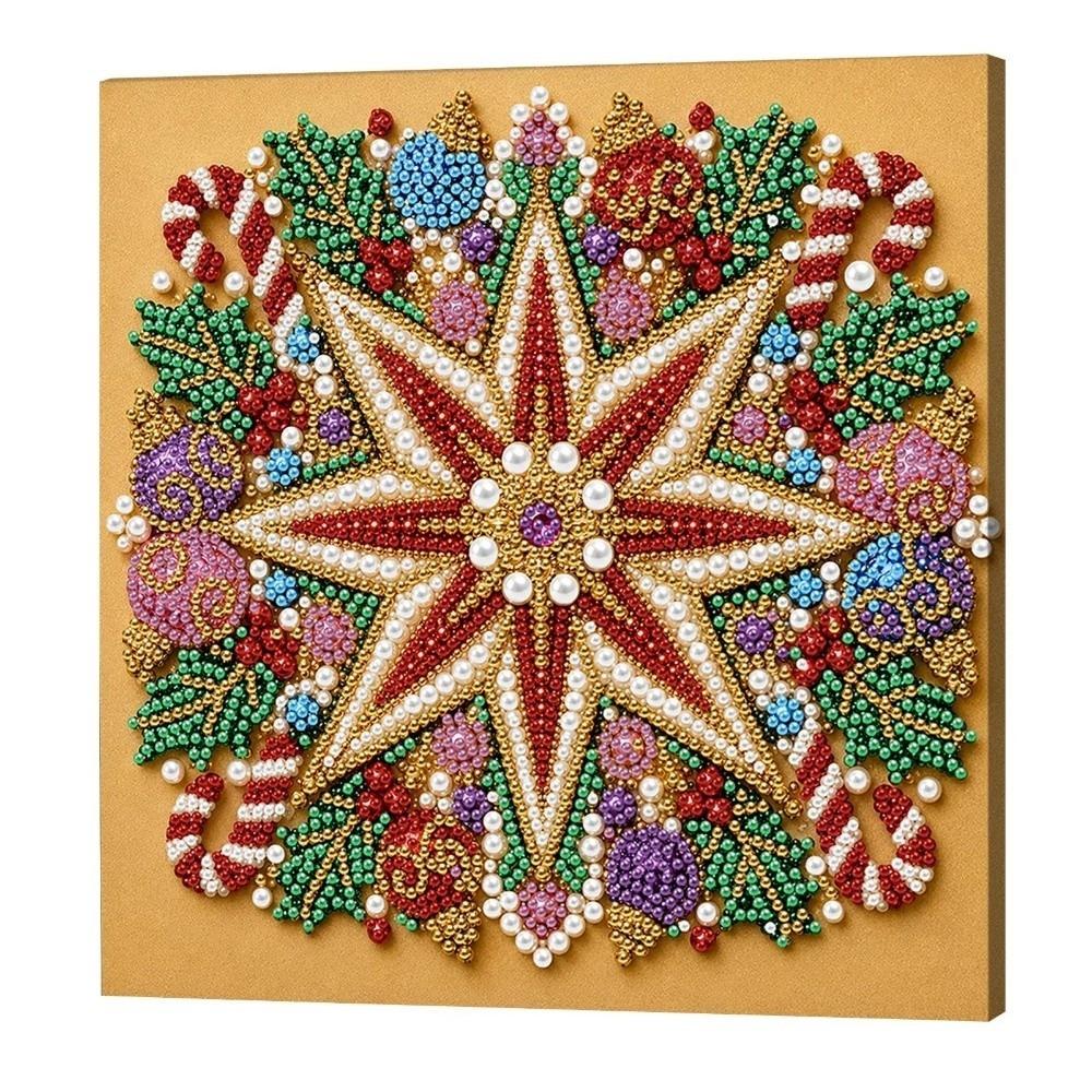 Self‑Adhesive Xmas Rhinestone Painting Kit Christmas Star Santa Crystal Painting Set Holiday Craft