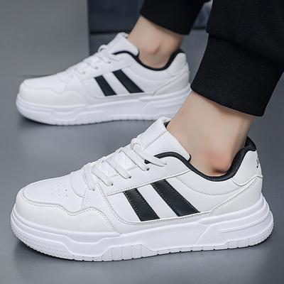 New Men's Shoes Versatile Little White Shoes Men's Trend Microfiber Board Shoes Sports and Leisure Shoes Large Size 50 In Stock