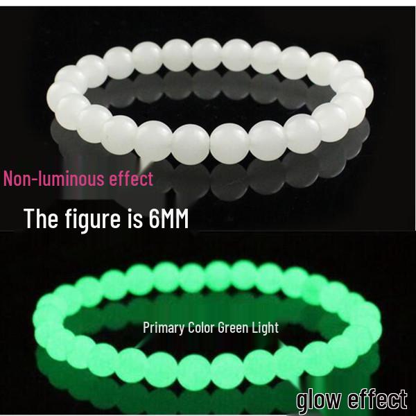 Świecąca w ciemności bransoletka dla par - Fluorescencyjny kamień Nocna Perła dla mężczyzn i kobiet