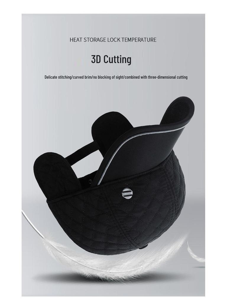 Men's Winter Herringbone Windproof Earflap Baseball Cap - Adjustable, Warm, Casual Cotton Hat for Middle-Aged and Elderly