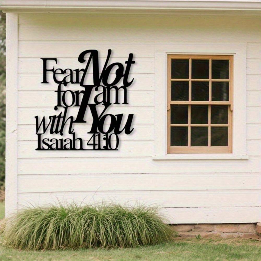 Iron Art Inspirational Wall Sculpture Durable Metal Decor for Living Room Outdoor Collection
