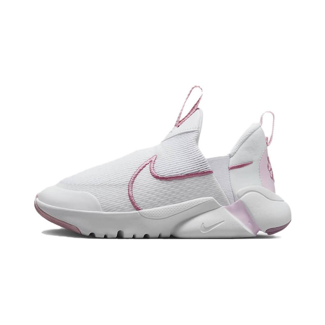 

Новые детские кроссовки Nike Flex Runner 2 BP с низким верхом, устойчивые к скольжению и защитой от ударов, для бега, белые с розовым, для детей 3-7 лет DV9000-100 28