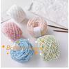 50g/Ball Colorful Flat Ribbon Yarn 1.8mm Hand Woven Hollow Gradient Cotton Yarn DIY Woven Shawl Sweater Scarf Handbag Thread
