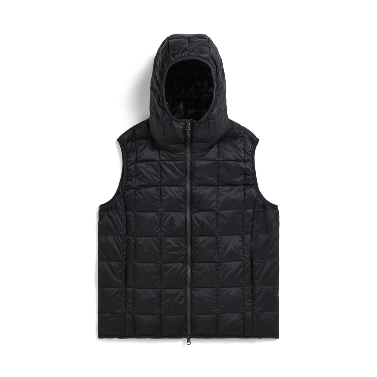 

Basic Double Zip Down Hooded Vest 006WZ Black L [TAION] Men s чорний