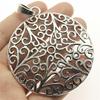 1pcs Big Size Hollow Flower Heart Pendant For Necklace Making DIY Handmade Craft Pendant Jewelry Making