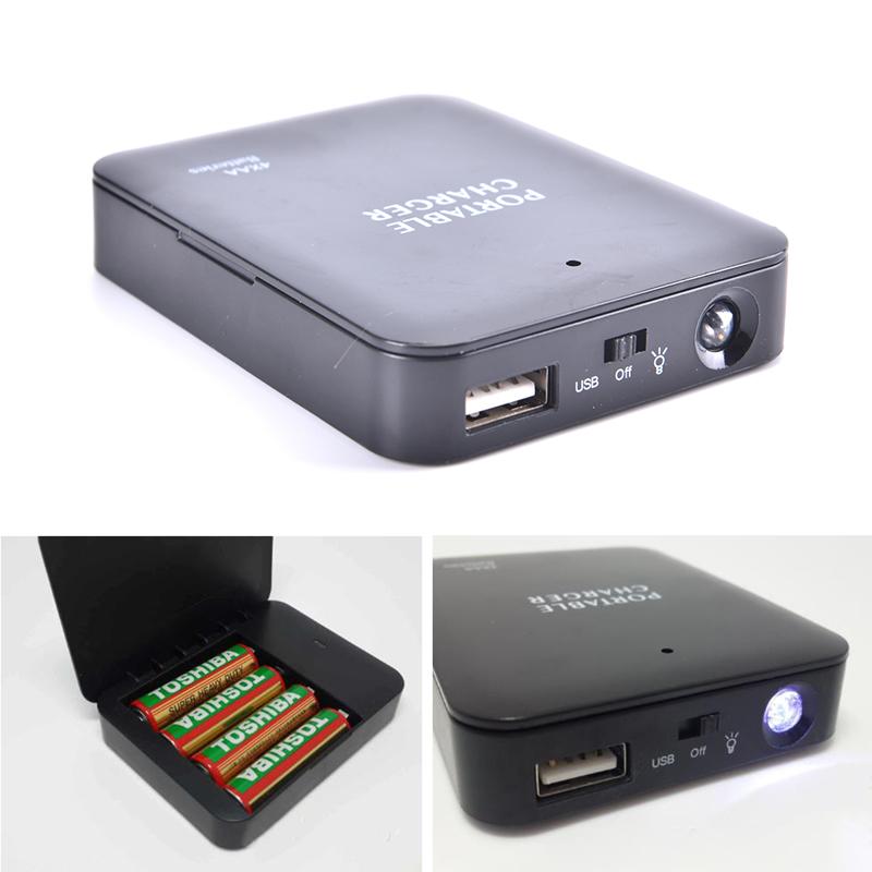 4 sloty AA baterie externí USB dobíjecí AA lithiová nabíječka baterií box