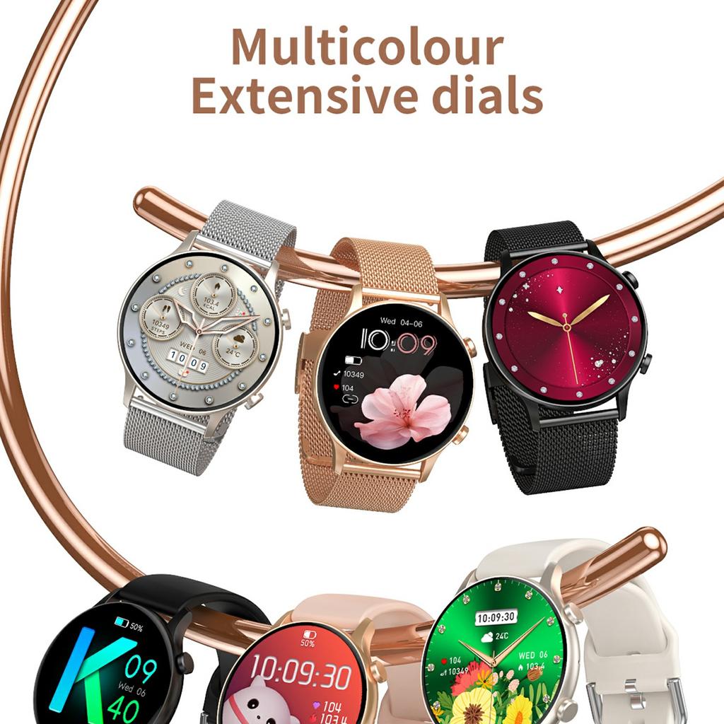 CY19 1.32 inch AMOLED Screen Bluetooth-compatible Call Ultra-Thin Women Health Monitoring Smart Watch