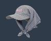 Gorro con pañuelo a cuadros de diseño coreano para sombra y protección solar al aire libre, gorra de béisbol con correa y gorra tipo pico de pato