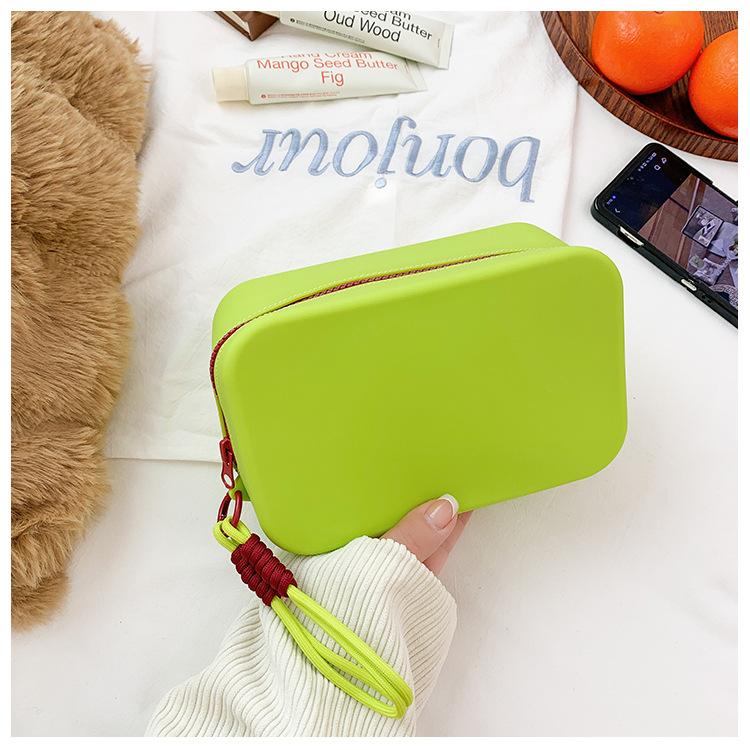 Silicone Cosmetic Bag Large Capacity Portable Waterproof Travel Wash Bag Mouth Red Envelope Storage Silicone Bag