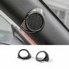 Fit For Ford Mustang 2015- Carbon Fiber A Pillar Horn Frame Cover Trim 2PCS