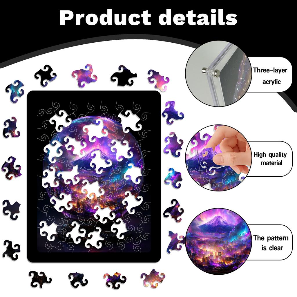 Dream Glass Ball Puzzle Decorative Painting Ornament Gift Original Translucent Acrylic Puzzle