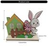Artistic Wood Spring Rabbit Figure Rabbit Figurine For Enthusiasts Of All Ages And Space Spring Themed Sculpture