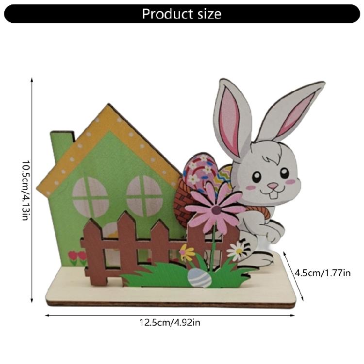 Artistic Wood Spring Rabbit Figure Rabbit Figurine For Enthusiasts Of All Ages And Space Spring Themed Sculpture