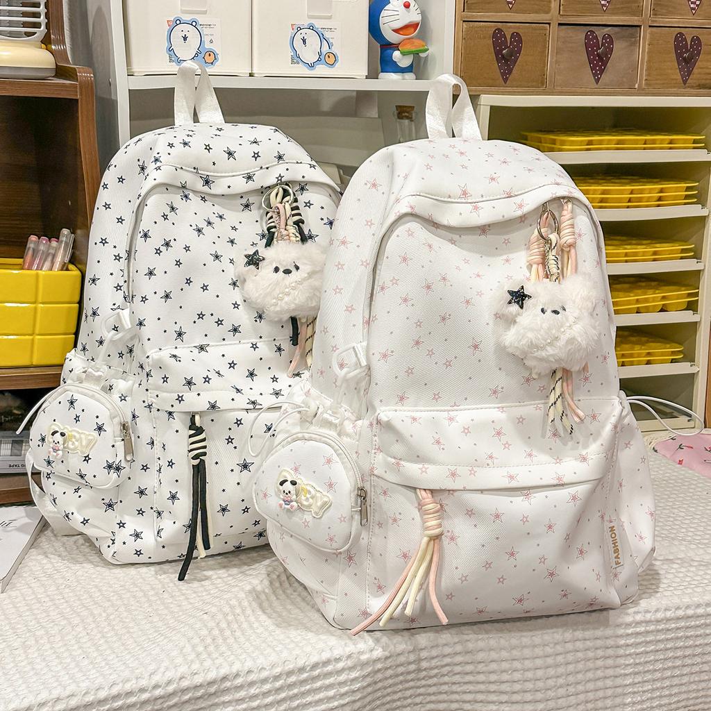 Schoolbag1011 New Simple Casual Backpack Korean Small Fresh Light Versatile Backpack Junior High School School Bag