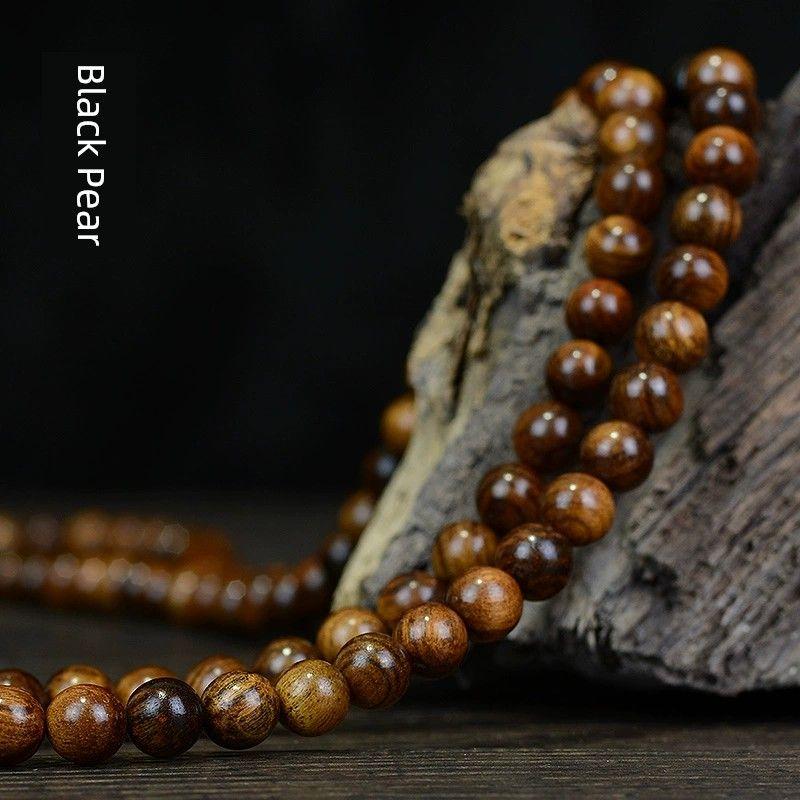 Black Rosewood Bracelet 108 PCs Ladies Bracelet Crafts Buddha Beads Rosary Rosewood Popular Jewelry Wooden Ornament