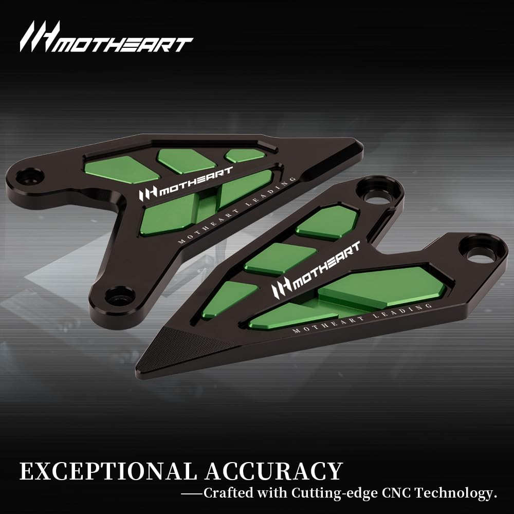 MotHeart Motorrad Fußraste & Fersenschutz für Z400/Z500/Z500SE/Z250/Z e-1/Z7 Hybrid Ninja 500/500SE/e-1/400/7 Hybrid Rutschfest