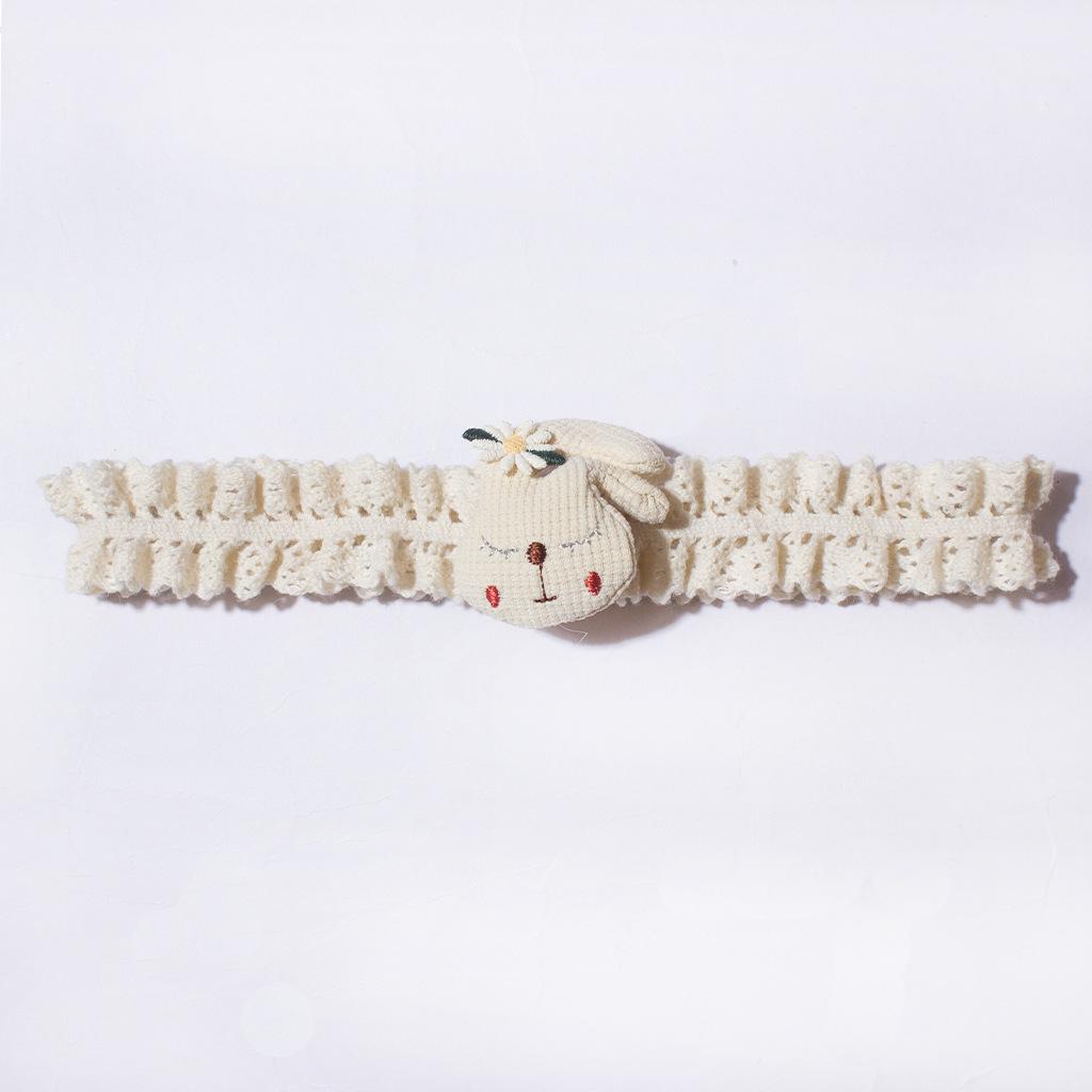 

Новый детский кружевной платок с ушками кролика и бантом - повязка на голову для девочек