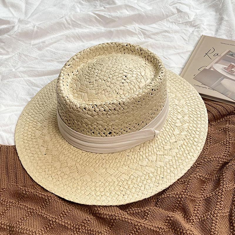 Summer Hat for Women Men Panama Straw Hats Travel Beach Sun Hat Wide Brim Fedora Jazz Hat UV Protection Holiday Hats