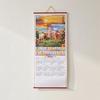 Traditioneller chinesischer Hängekalender zum Feiern des Jahres des Ziegenbocks, hergestellt aus Rattan-Papier, verschleißfest, farbecht, geeignet für Büro und Wohnbereich.