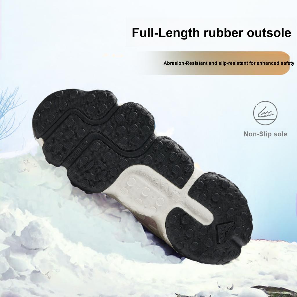 Anta Kids Panstone Trendy Fashion Thickened Non-Slip Durable Low-Top Casual Shoes Kids Sneaker Green White Gray A12446922-2