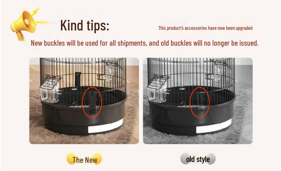 Luxury Large Round Metal Bird Cage for Parrots, Budgies, Cockatiels, and Mynahs – Complete Set