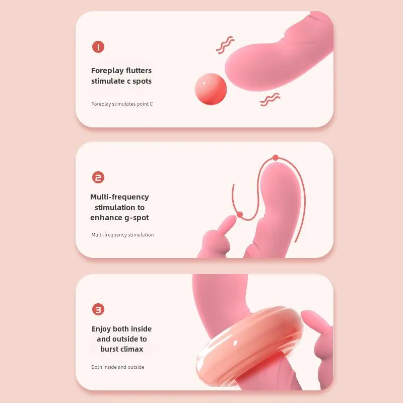 Female Masturbation Vibrator Clitoral Vaginal Stimulator G-spot Tongue Vibrator Anal Plug Dildo Female Adult Products