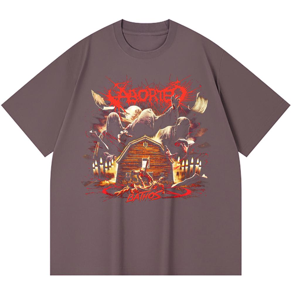 230 Gsm %100 Pamuk Heavy Metal Tişört Rock Grubu Popüler Müzik Baskılı Unisex Ağır Pamuk Tişört