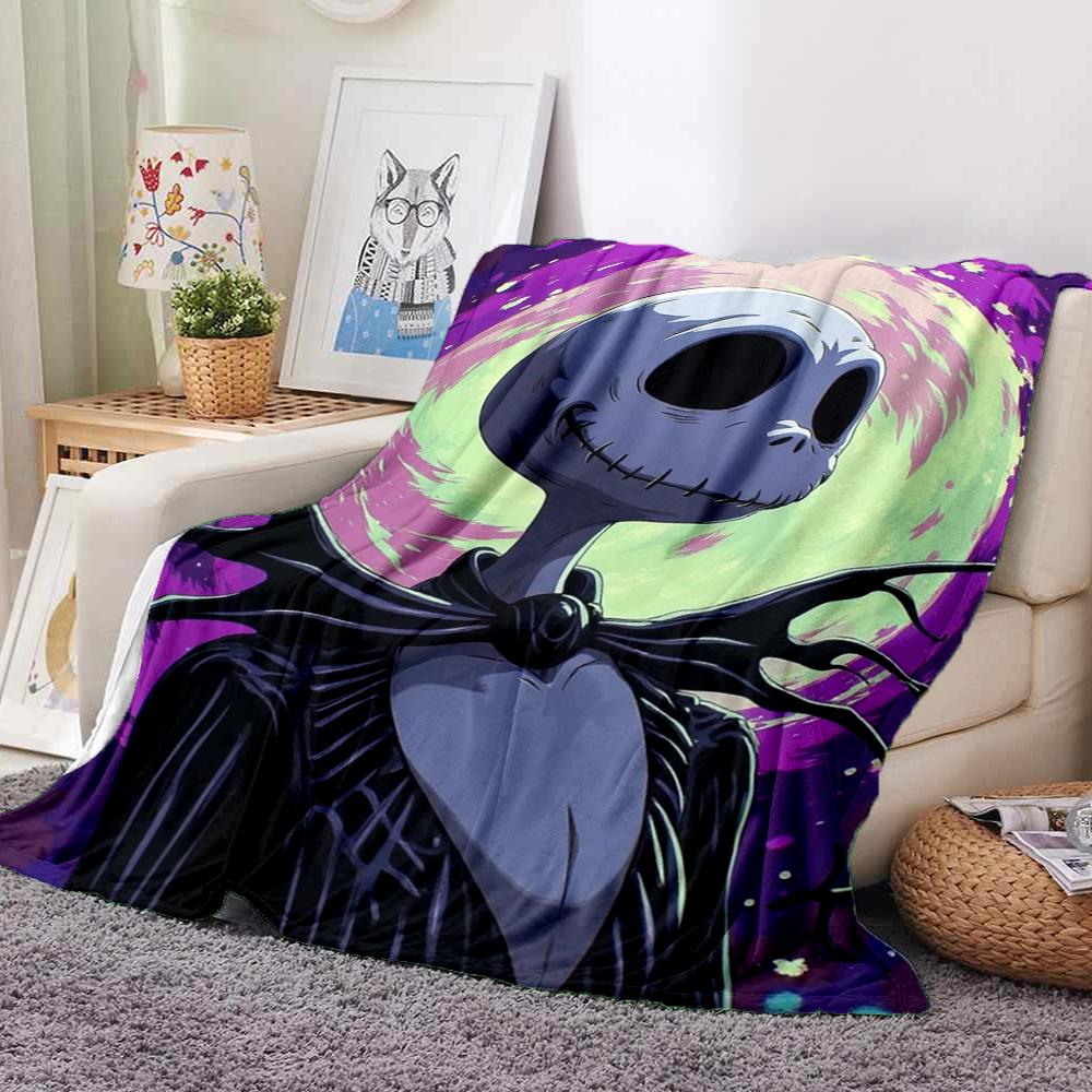 Nightmare Before Christmas Flannel Blanket Throw Blanket Soft Warm Sofa Bed Camping Home Decor Unique Christmas Gift C9211534