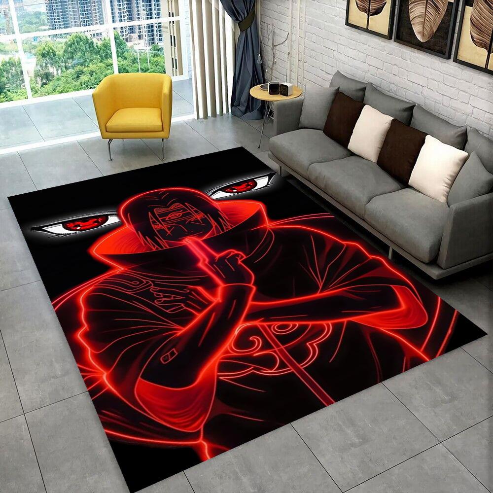 Dywan Anime Kreskówka N-Naruto I-Itachi 3D do Pokoju Zabaw Sypialni Salonu Kanapy Wystroju Domu, Dywanik dla Dzieci Mata Podłogowa Antypoślizgowa
