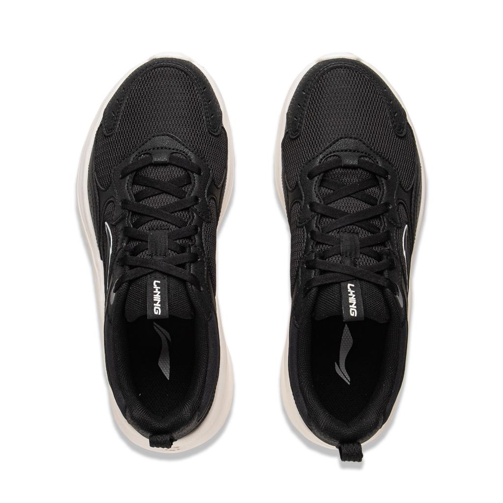 New LiNing Shock Absorbers Slip Resistant Abrasion Resistant Lightweight Low Top Running Shoes Women's Black White ARSV110-4