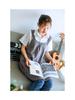Retro Floral Cotton Linen Apron - Japanese & Korean Style, Comfortable Women's Bib with Printed Logo