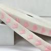16mm Heart Shaped Woven Ribbon Gift Box Packaging Bouquet Ribbon Apparel Accessories DIY Embroidered Stock