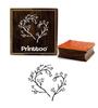 Printtoo Scrap-booking Wreath Design Square Wooden Rubber Stamp Craft Textile-2 X 2