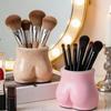 Multi-Functional Butt-shaped Pen Holder Resin Desktop Ornament Makeup Brush Storage Box  Gifts