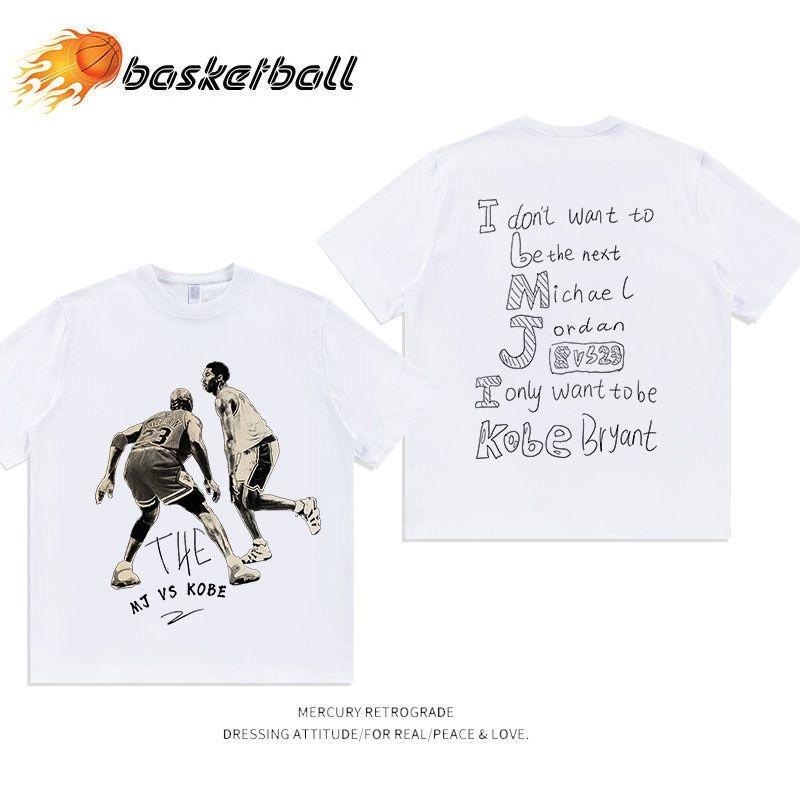 

Летние хлопковые футболки Уличная одежда Качество Баскетбол Кобе Брайант Графика Напечатанные Свободные Футболки Оверсайз Топы Мужская футболка Унисекс S