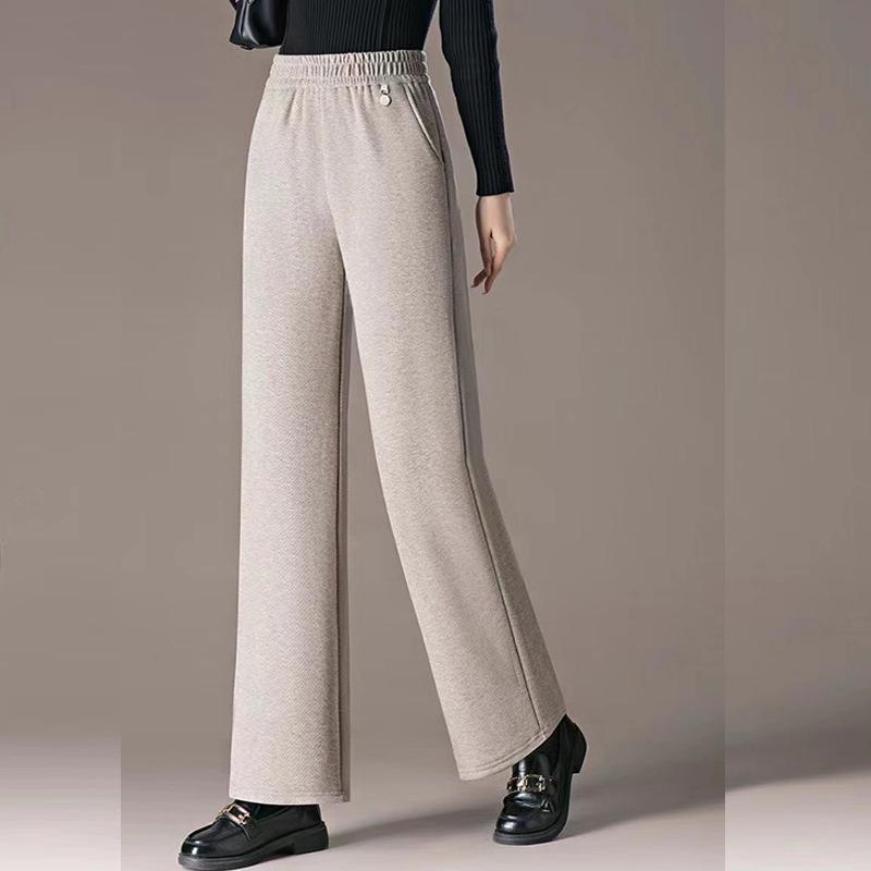 2025 Herbst Elastischer Bund Gerades Bein Freizeithose für Frauen mittleren Alters – Vielseitig, Figurformend Mittelhochtailliert