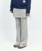 Sseonegteu Skirt-Layered Sweatpant - Heather Gray