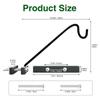 Heavy Duty Bird Feeder Pole Rotatable Planter Hook for Railing Multifunctional Swivel Planter and Feeder Hanger for Patio Garden