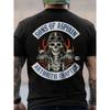 1pc Sons of Aspirin Arthritis Chapter Motorcycle Biker T-Shirt - Vintage Graphic Tee with Skull & Flames Design, Breathable Cotton, Loose Fit
