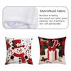 Christmas Tree Pattern Christmas Cushion Cover Plush Throw Pillow Cover  Holiday Decor