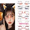 12pcs Disposable Halloween Face Tattoo Portable Bat Face Stickers  Halloween Party