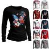 Women's Daily Casual Long-sleeved Printed O-neck Top