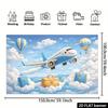2D Flat Theme Banner Backdrop Theme With Warm Balloons Elements Backdrop Made with No Power Required For Indoor Wall Decor Photo Backdrop